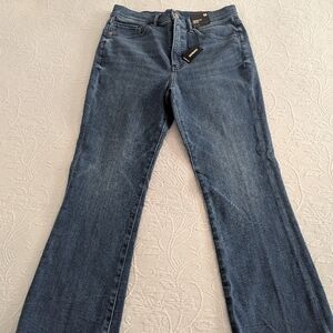Express cropped flare jeans women's size 10 high rise stretch denim NWT